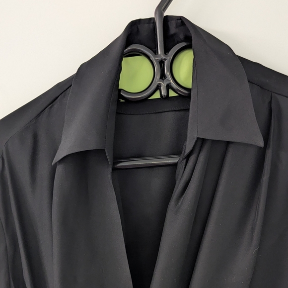 Gauge81 Miya Silk Wrap Dress Black Asymmetric Luxury Designer Size 40 / Small - Picture 4 of 8